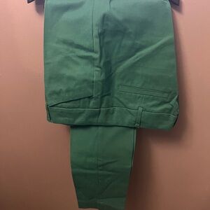 Chic Women's Emerald Green Straight Leg Pants